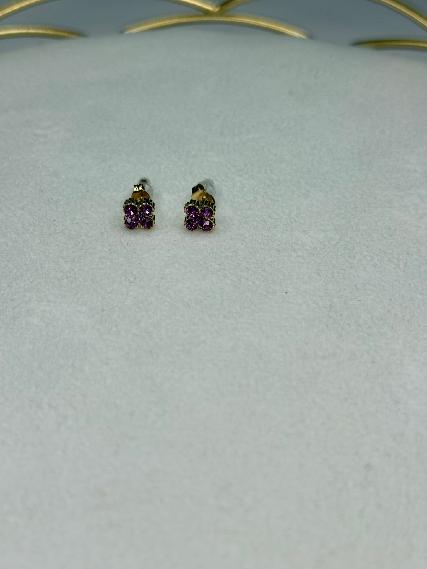 Boucles Flower Rose foncé