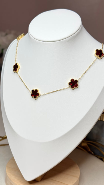 Collier Pétales Rouges