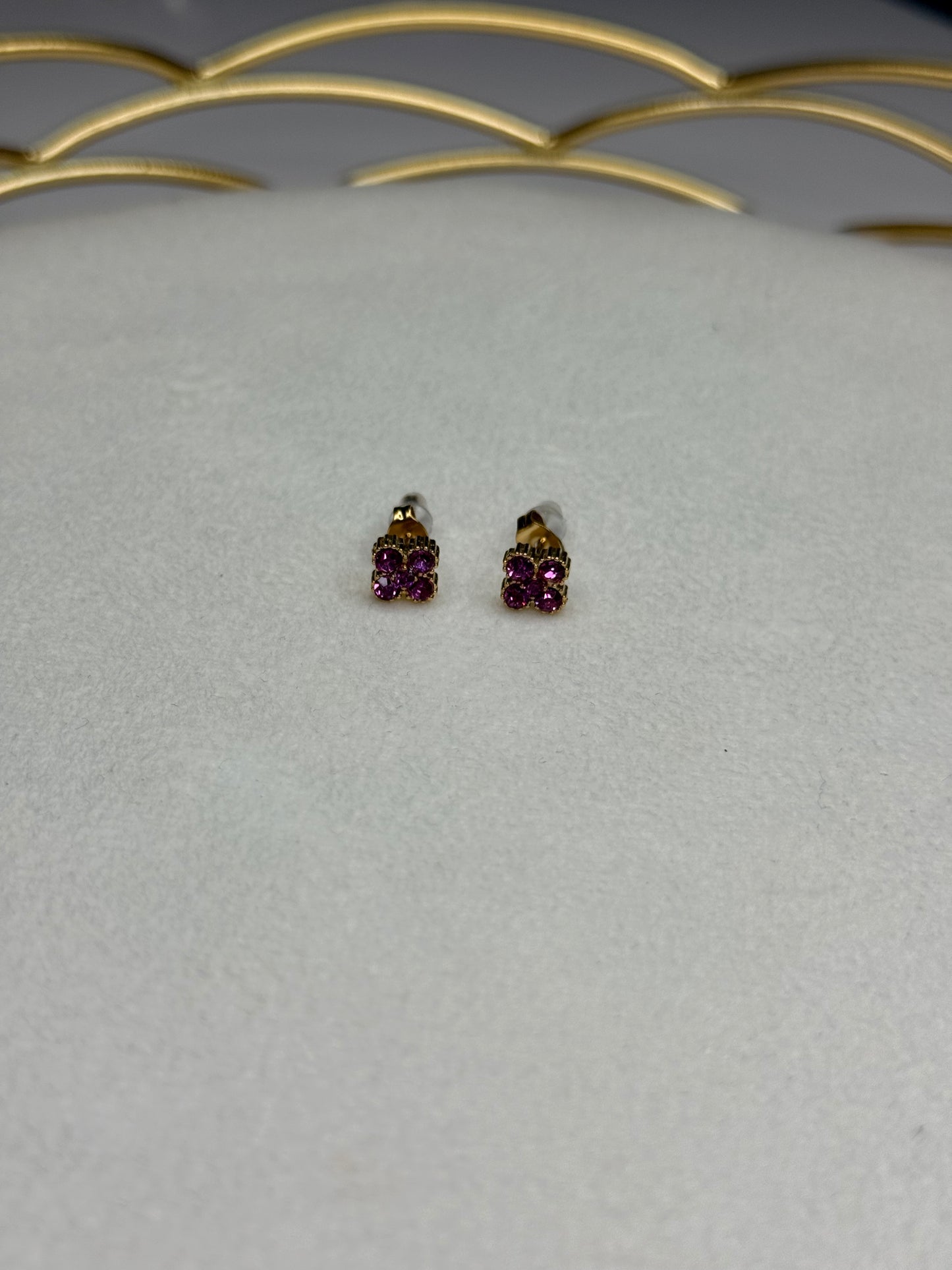 Boucles Flower Rose foncé