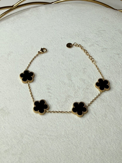 Bracelet Pétales Noir