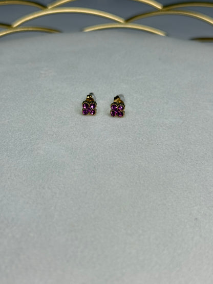 Boucles Flower Rose foncé