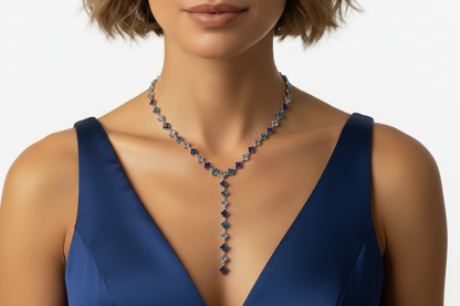 Collier Flowers Blue