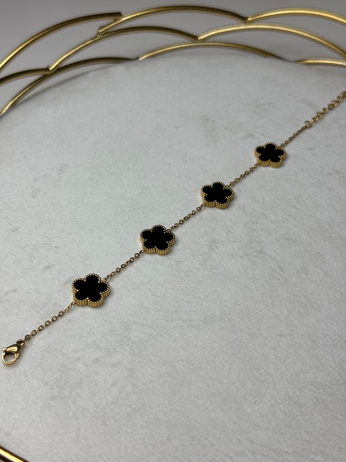 Bracelet Pétales Noir
