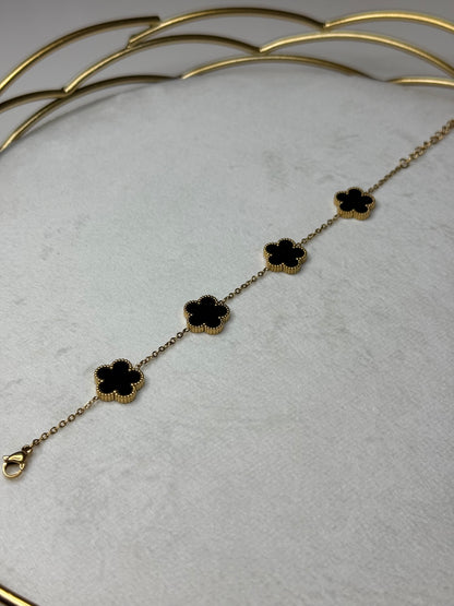 Bracelet Pétales Noir