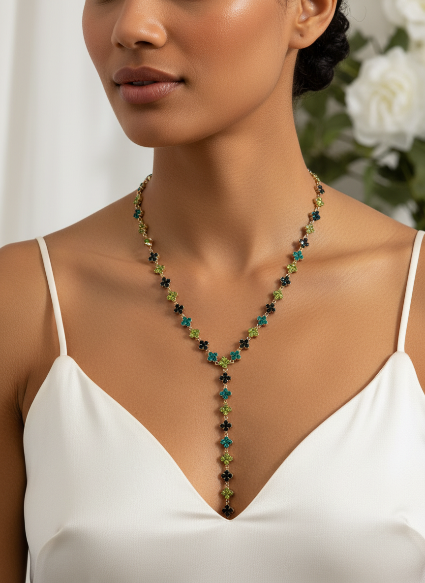 Collier Flowers Green