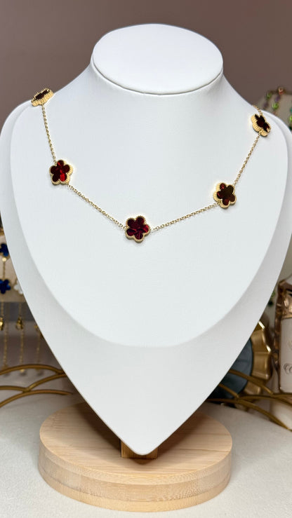Collier Pétales Rouges