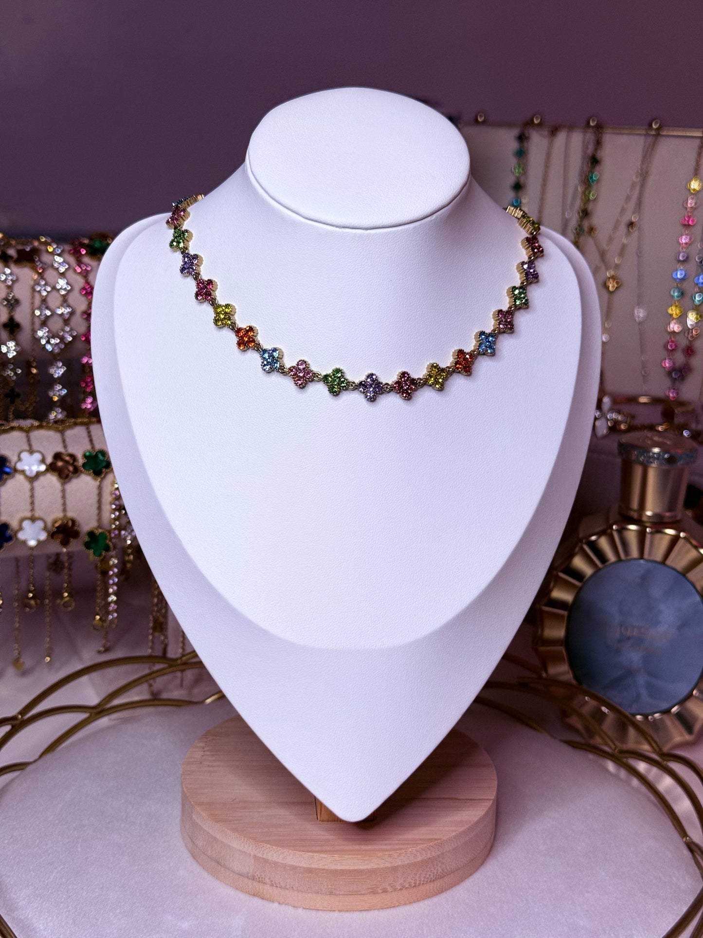 Collier Flowers Colors ras de cou